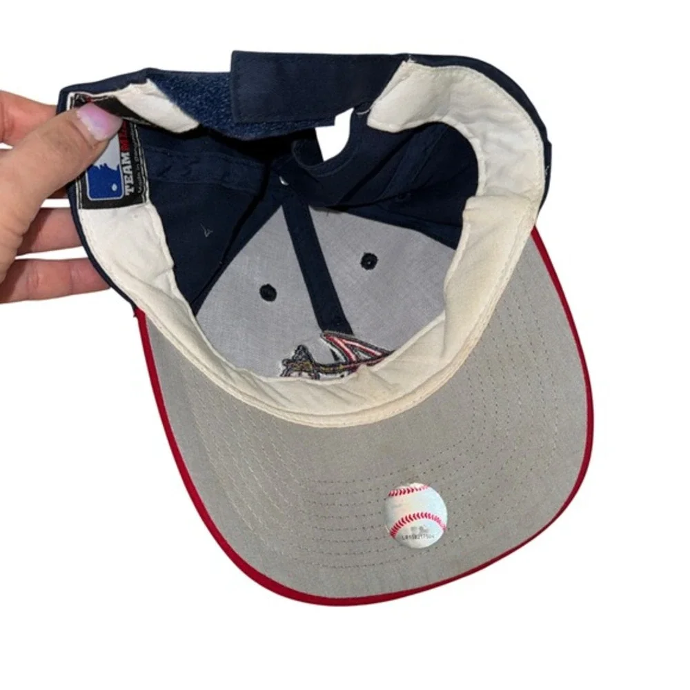 Atlanta Braves Hat Kids Youth Pre-Owned Baseball Cap Navy/Red Adjustable MLB‎